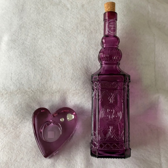 PartyLite Candle Holder, Handmade Bottle Set NWT